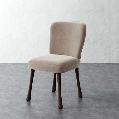Rosette Side Chair - Performance Brushed Woven Velvet Dune
