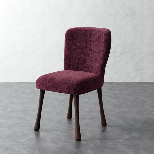 Rosette Side Chair - Performance Matelasse Mulberry