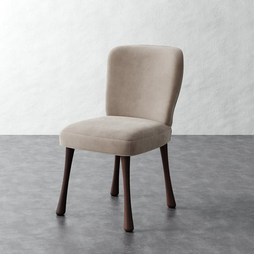 Rosette Side Chair - Performance Velvet Oatmeal