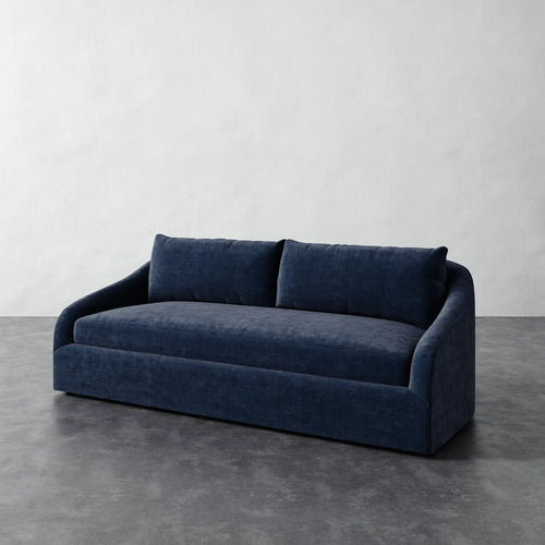 Rousseau Sofa - Indigo Strie Velvet
