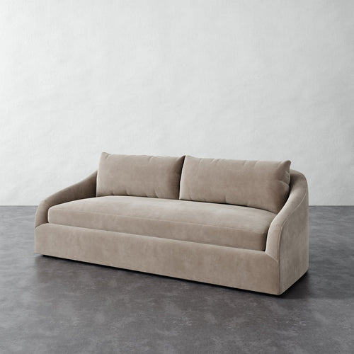 Rousseau Sofa - Performance Velvet Oatmeal