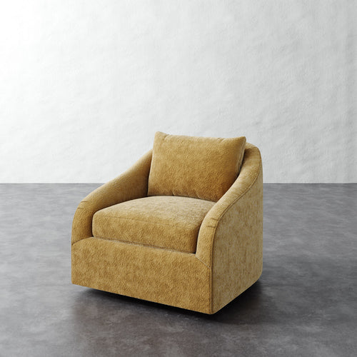 Rousseau Swivel Chair - Brixton Honey