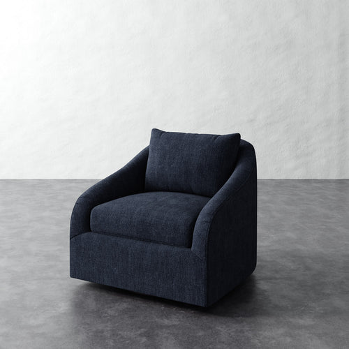 Rousseau Swivel Chair - Chunky Basket Indigo