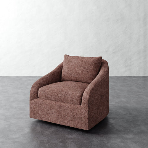 Rousseau Swivel Chair - Micro Boucle Fig