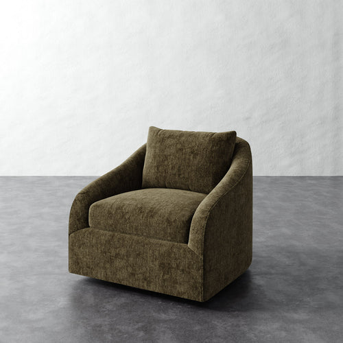 Rousseau Swivel Chair - Performance Matelasse Balsam