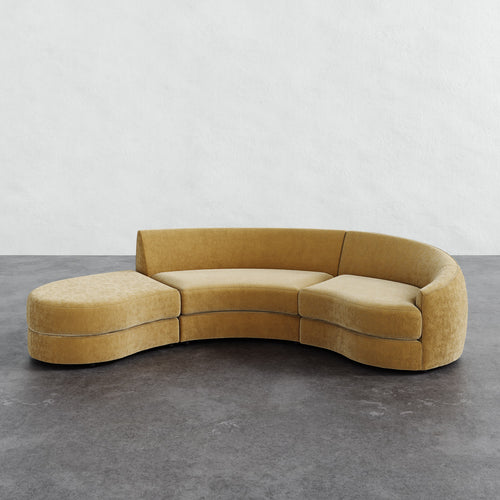 Rulmann 3-Piece Right Sectional - Brixton Honey