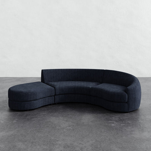 Rulmann 3-Piece Right Sectional - Chunky Basket Indigo