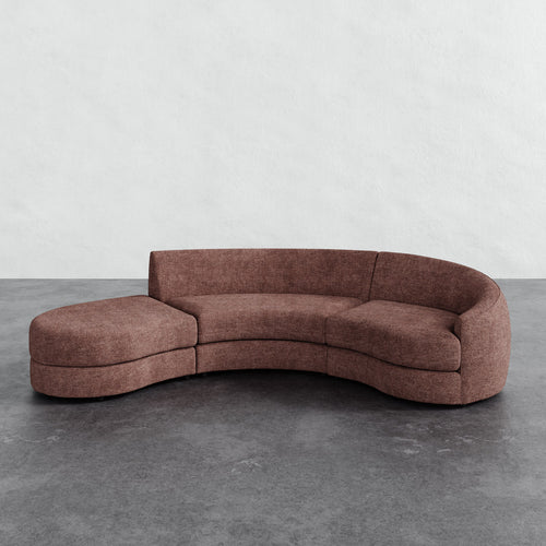 Rulmann 3-Piece Right Sectional - Micro Boucle Fig