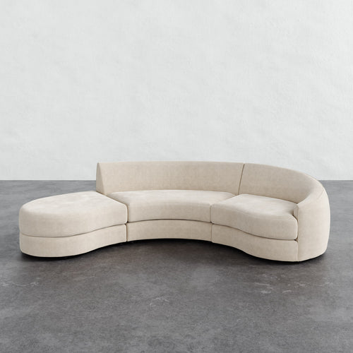Rulmann 3-Piece Right Sectional - Performance Boucle Cream