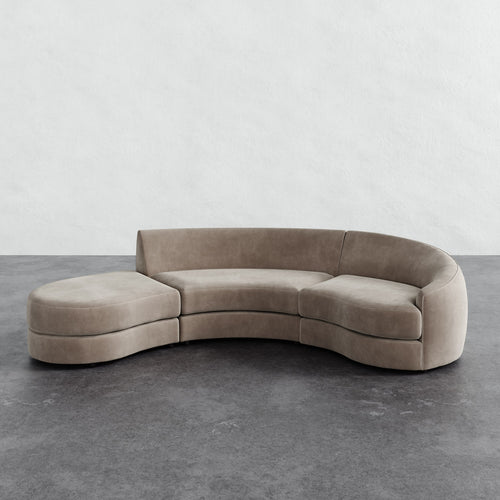 Rulmann 3-Piece Right Sectional - Performance Velvet Oatmeal