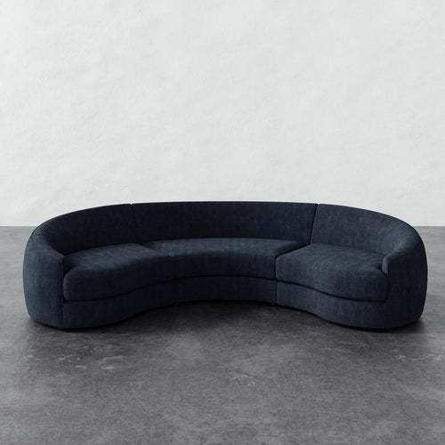 Rulmann 3pc Sectional - Chunky Basket Indigo