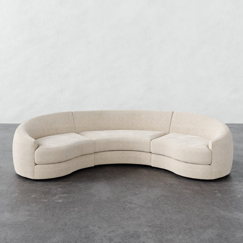 Rulmann 3pc Sectional - Performance Boucle Cream