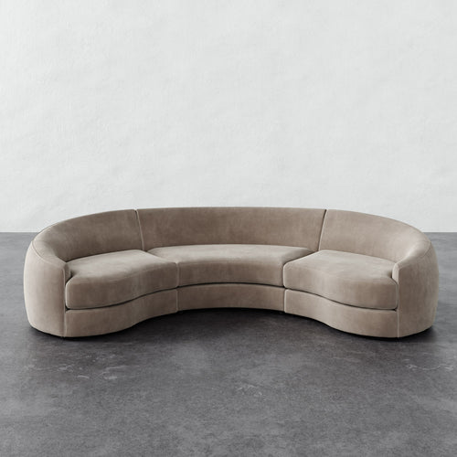 Rulmann 3pc Sectional - Performance Velvet Oatmeal
