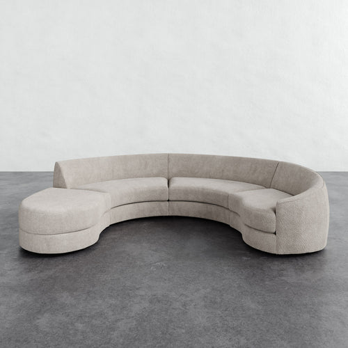 Rulmann 4-Piece Right Sectional - Brixton Dove Gray