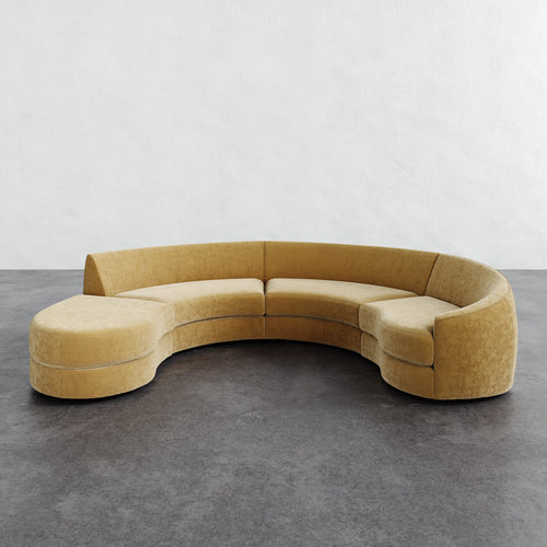 Rulmann 4-Piece Right Sectional - Brixton Honey