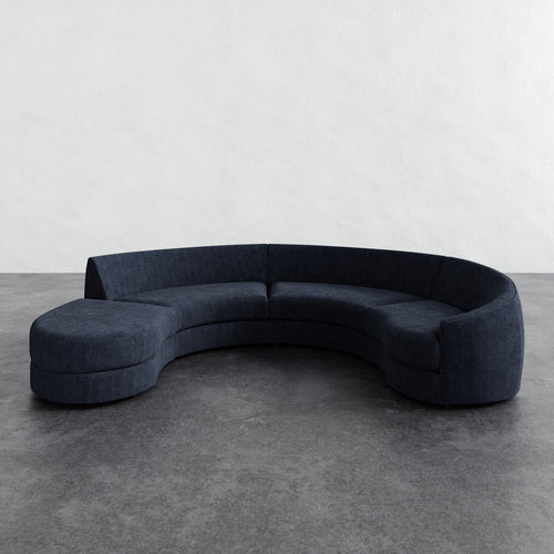 Rulmann 4-Piece Right Sectional - Chunky Basket Indigo