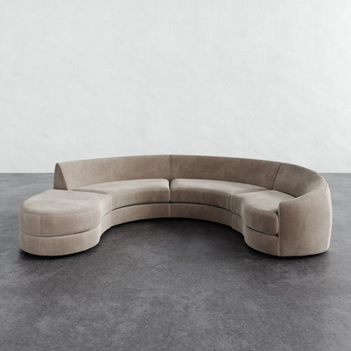 Rulmann 4-Piece Right Sectional - Performance Velvet Oatmeal
