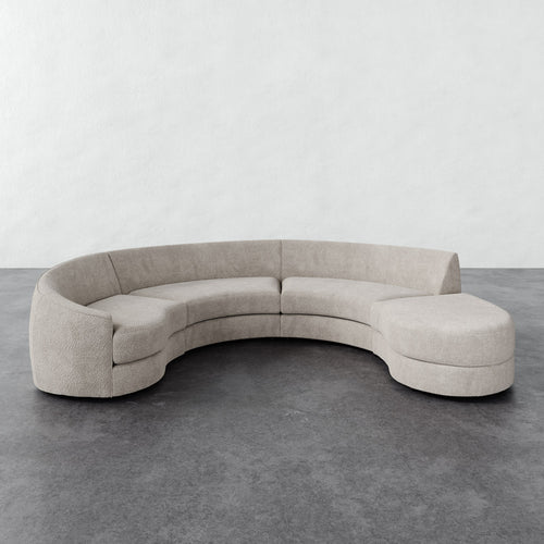 Rulmann 4pc Left Sectional - Brixton Dove Gray