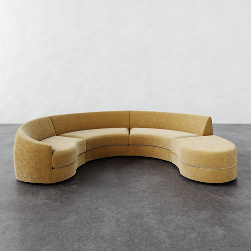 Rulmann 4pc Left Sectional - Brixton Honey