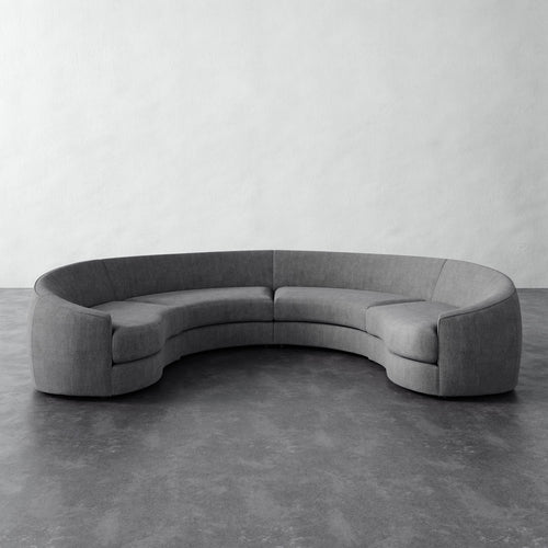 Rulmann 4pc Sectional - Chunky Basket Pewter
