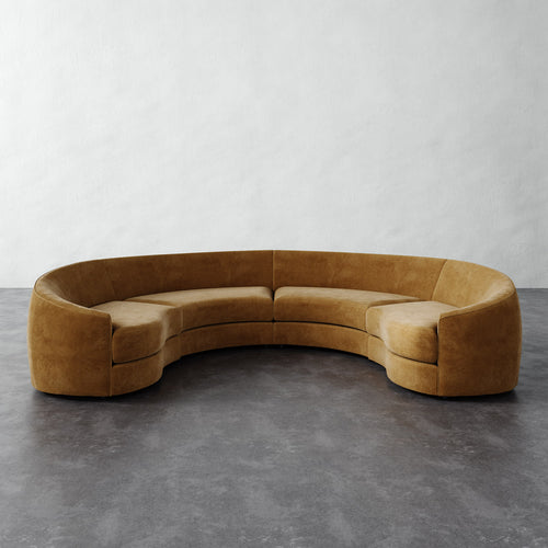Rulmann 4pc Sectional - Mohair Brown Sugar