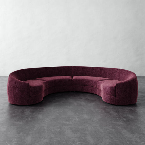 Rulmann 4pc Sectional - Performance Matelasse Mulberry