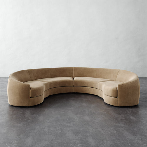 Rulmann 4pc Sectional - Performance Velvet Acorn