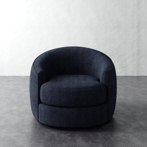 Rulmann Full Swivel Chair - Chunky Basket Indigo