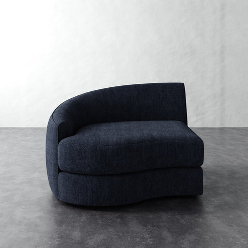 Rulmann Left Arm Chair - Chunky Basket Indigo