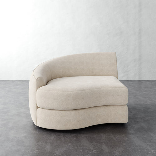 Rulmann Left Arm Chair - Performance Boucle Cream