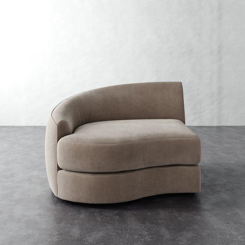 Rulmann Left Arm Chair - Performance Velvet Oatmeal