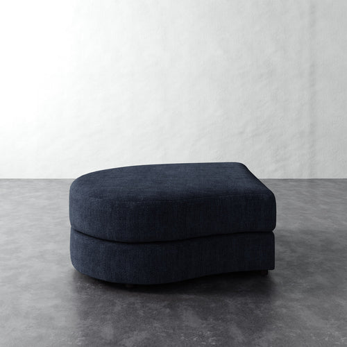 Rulmann Left Ottoman - Chunky Basket Indigo