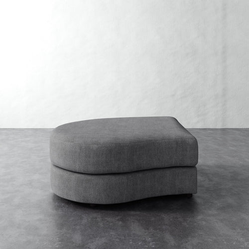 Rulmann Left Ottoman - Chunky Basket Pewter