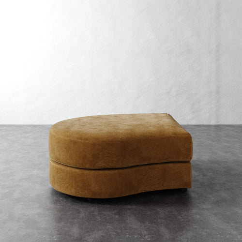 Rulmann Left Ottoman - Mohair Brown Sugar