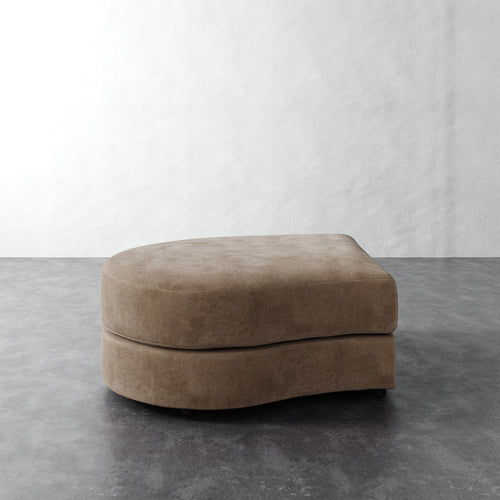 Rulmann Left Ottoman - Mohair Ecru