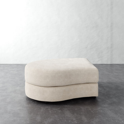 Rulmann Left Ottoman - Performance Boucle Cream