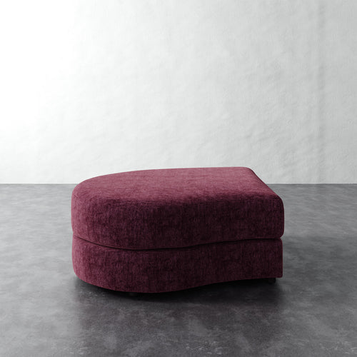 Rulmann Left Ottoman - Performance Matelasse Mulberry