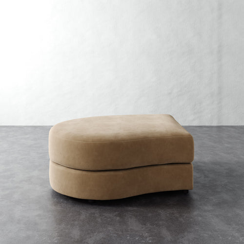 Rulmann Left Ottoman - Performance Velvet Acorn