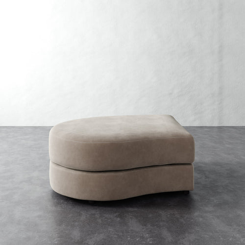 Rulmann Left Ottoman - Performance Velvet Oatmeal