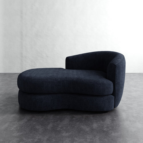 Rulmann Right Arm Chaise - Chunky Basket Indigo