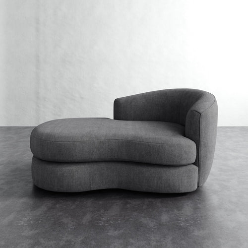 Rulmann Right Arm Chaise - Chunky Basket Pewter