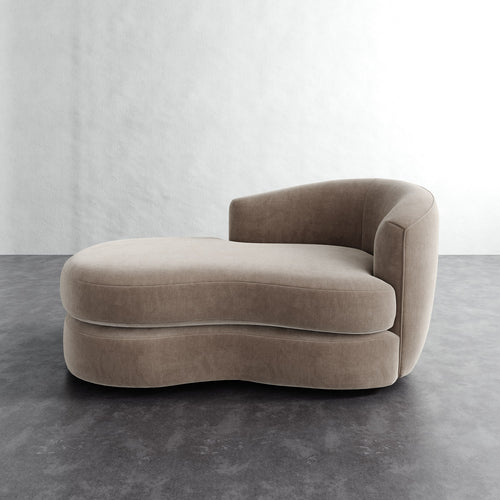 Rulmann Right Arm Chaise - Performance Brushed Woven Velvet Dune