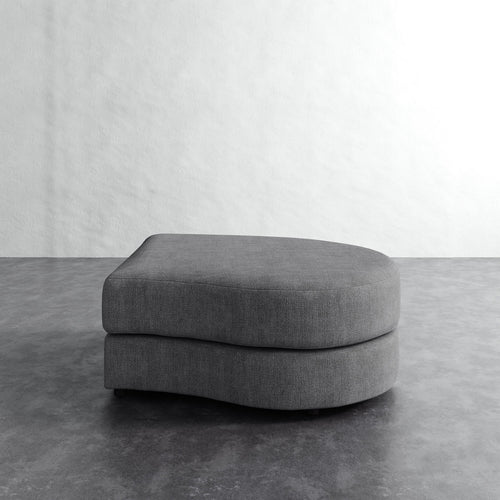 Rulmann Right Ottoman - Chunky Basket Pewter
