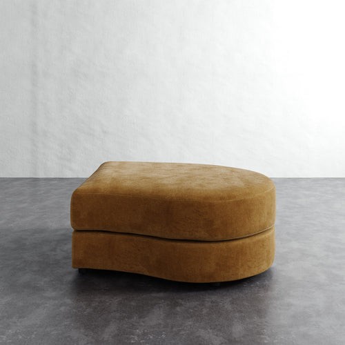 Rulmann Right Ottoman - Mohair Brown Sugar
