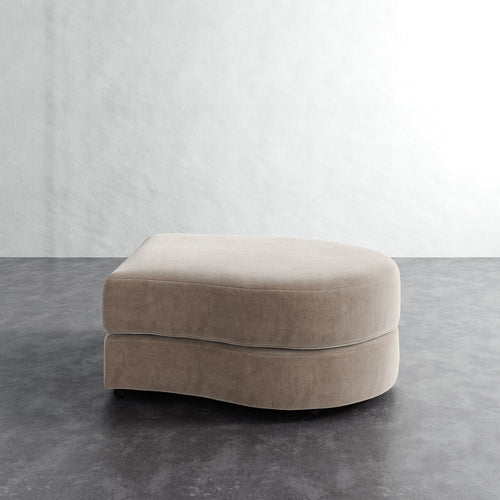 Rulmann Right Ottoman - Performance Brushed Woven Velvet Dune