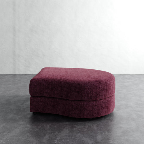 Rulmann Right Ottoman - Performance Matelasse Mulberry