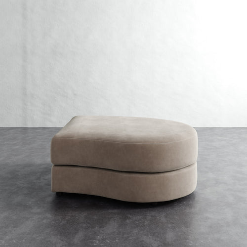 Rulmann Right Ottoman - Performance Velvet Oatmeal