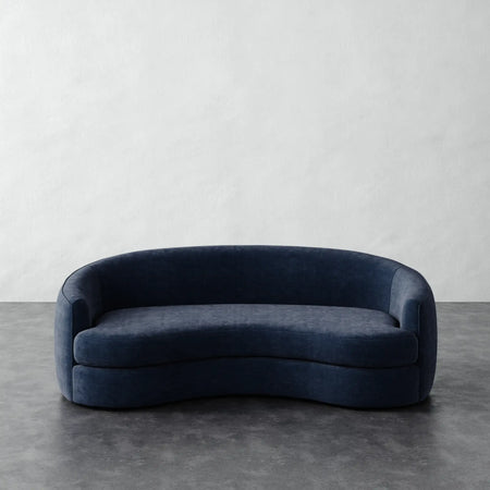 Rulmann Sofa - Indigo Strie Velvet