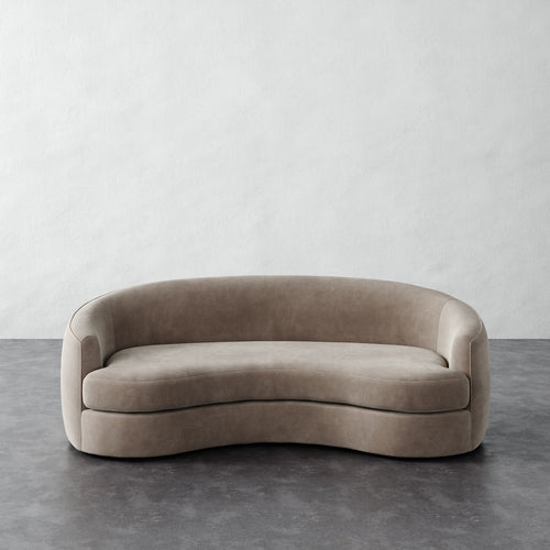 Rulmann Sofa - Performance Velvet Oatmeal
