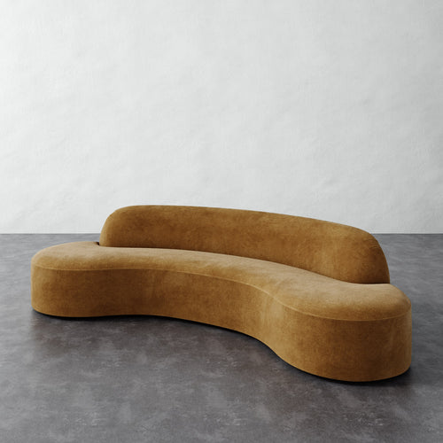 Selune 1pc Straight Back Sofa - Mohair Brown Sugar